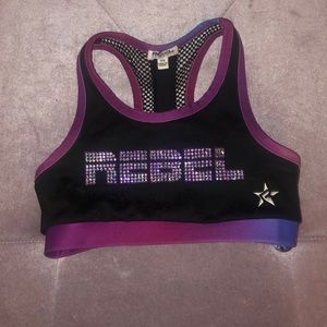 Rebel Athletic Peacock Spirts Bra💜